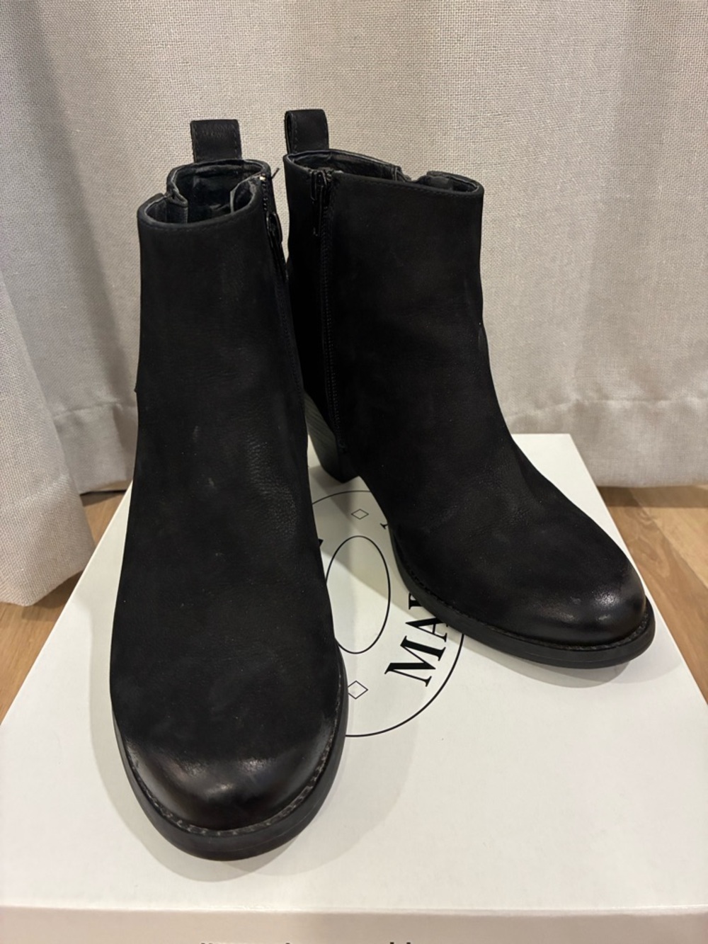 Steve Madden Black Ankle Boots Size 8.5 Wantagh Style